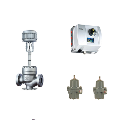 Válvula de controlo pneumática chinesa com Neles ND9000 posicionador de válvula inteligente com Fisher 67CFR regulador de filtro