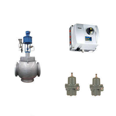 Válvula de controlo pneumática chinesa com Neles ND9000 posicionador de válvula inteligente com Fisher 67CFR regulador de filtro