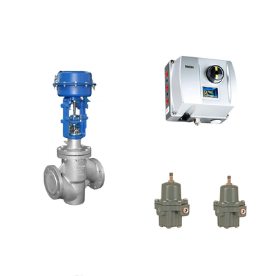 Válvula de controlo pneumática chinesa com Neles ND9000 posicionador de válvula inteligente com Fisher 67CFR regulador de filtro