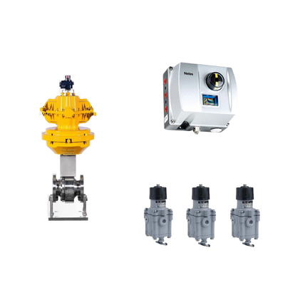 Válvula de controlo pneumática chinesa com Neles ND9000 Posicionador de válvula inteligente com regulador de filtros Masoneilan 78-40