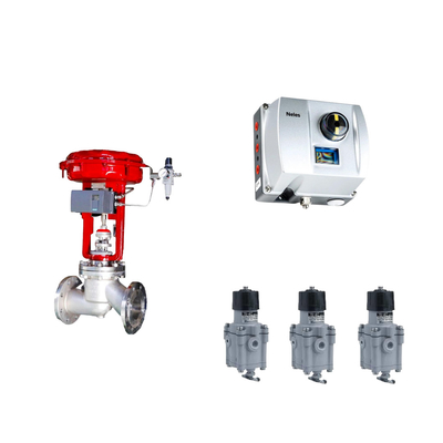 Válvula de controlo pneumática chinesa com Neles ND9000 Posicionador de válvula inteligente com regulador de filtros Masoneilan 78-40