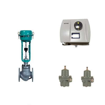 Válvula de controlo pneumática chinesa com posicionador de válvulas Neles ND7000 e regulador de filtros Fisher 67CFR
