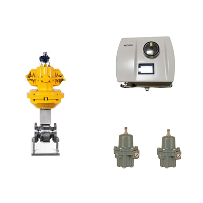 Válvula de controlo pneumática chinesa com posicionador de válvulas Neles ND7000 e regulador de filtros Fisher 67CFR