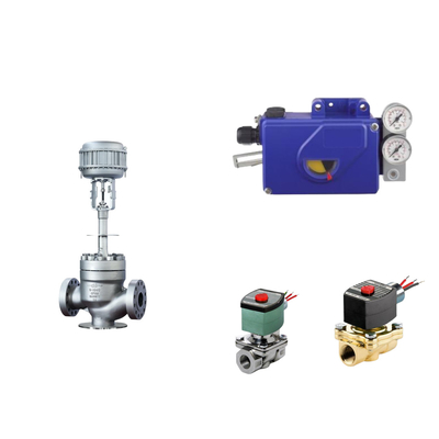Válvula de controlo pneumática chinesa com posicionador de válvulas Foxboro SRI990 e válvula solenoide ASCO