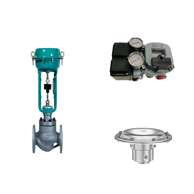 Válvula de controlo pneumática com posicionador Masoneilan SVI2-21123121 e válvula de regulação de pressão Tescom 44-4600