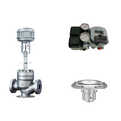 Válvula de controlo pneumática com posicionador Masoneilan SVI2-21123121 e válvula de regulação de pressão Tescom 44-4600
