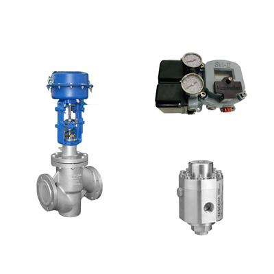 Válvula de controlo pneumática com posicionador Masoneilan SVI2-21123121 e válvula de regulação de pressão Tescom 26-1100