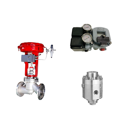 Válvula de controlo pneumática com posicionador Masoneilan SVI2-21123121 e válvula de regulação de pressão Tescom 26-1100