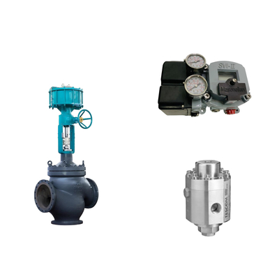 Válvula de controlo pneumática com posicionador Masoneilan SVI2-21123121 e válvula de regulação de pressão Tescom 26-1100