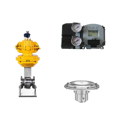 Válvula de controlo pneumática com posicionador Masoneilan SVI2-21113121 e válvula de regulação de pressão Tescom 44-4600