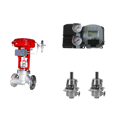 Válvula de controlo pneumática com posicionador Masoneilan SVI2-21113121 e válvula de regulação de pressão Fisher SR5