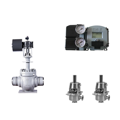 Válvula de controlo pneumática com posicionador Masoneilan SVI2-21123111 e válvula de regulação de pressão Fisher SR5