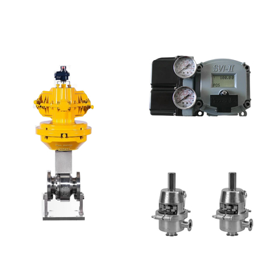 Válvula de controlo pneumática com posicionador Masoneilan SVI2-21123111 e válvula de regulação de pressão Fisher SR5