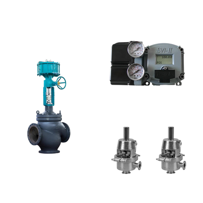 Válvula de controlo pneumática com posicionador Masoneilan SVI2-21123111 e válvula de regulação de pressão Fisher SR5
