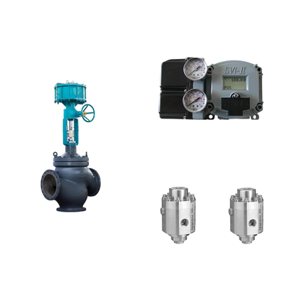 Válvula de controlo pneumático com posicionador Masoneilan SVI2-21123111 e válvula de regulação de pressão Tescom 26-1100