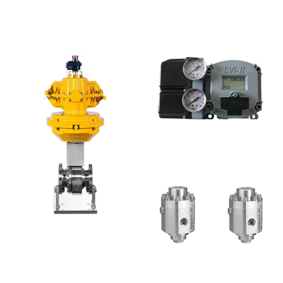 Válvula de controlo pneumático com posicionador Masoneilan SVI2-21123111 e válvula de regulação de pressão Tescom 26-1100