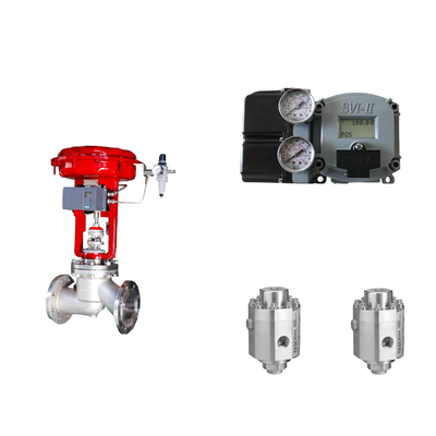 Válvula de controlo pneumático com posicionador Masoneilan SVI2-21123111 e válvula de regulação de pressão Tescom 26-1100