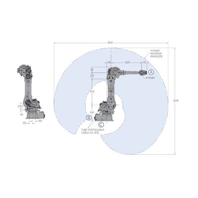 YASKAWA GP50 Robô Industrial 50KG carga útil como manipulador automático como braço robótico de 6 eixos