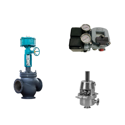 Válvula de controlo pneumática com posicionador Masoneilan SVI2-22123121 e válvula de regulação de pressão Fisher SR5