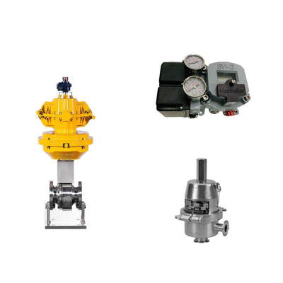 Válvula de controlo pneumática com posicionador Masoneilan SVI2-22123121 e válvula de regulação de pressão Fisher SR5