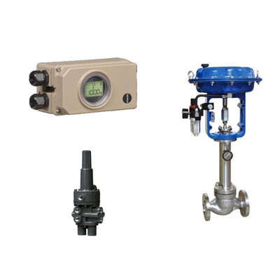 Válvula de controlo pneumático chinês com Samson 3730-3 Valve Positioner e Fisher 377 Pressure Sensing Trip Valves