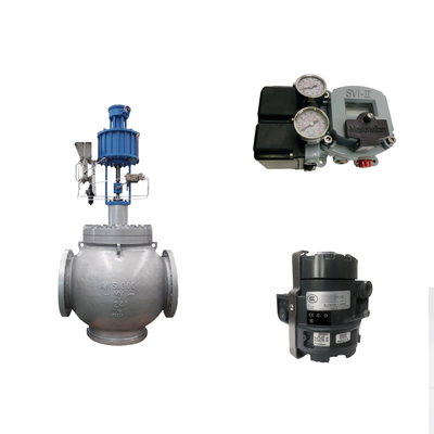 Válvula de Globo com Masoneilan SVI2-AP Série Valve Positioner e Fisher 846 Electro Transducer Pneumático