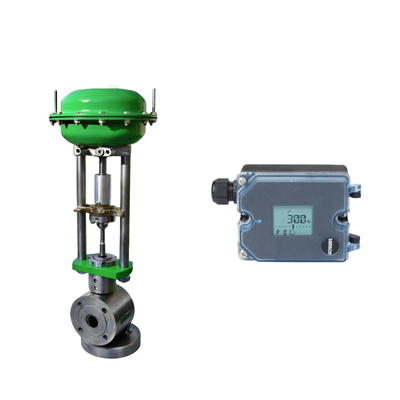 Samson 3725 posicionador electropneumático e Burkert Tipo 5404 válvula de solenoide são usados para válvula de controle