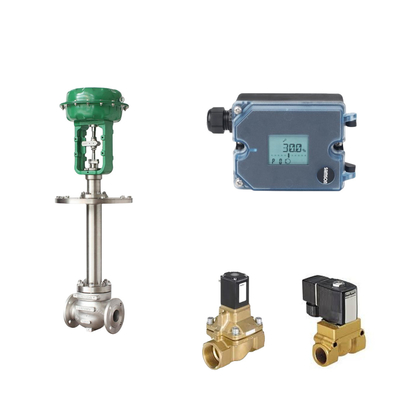 Samson 3725 posicionador electropneumático e Burkert Tipo 5404 válvula de solenoide são usados para válvula de controle