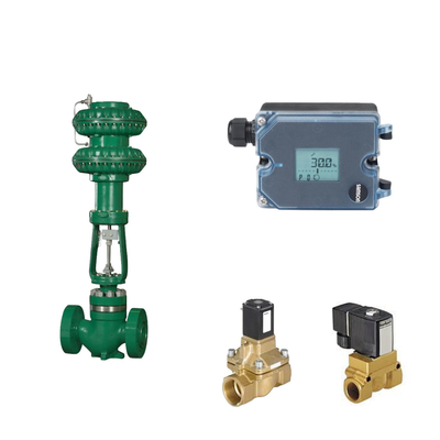 Samson 3725 posicionador electropneumático e Burkert Tipo 5404 válvula de solenoide são usados para válvula de controle