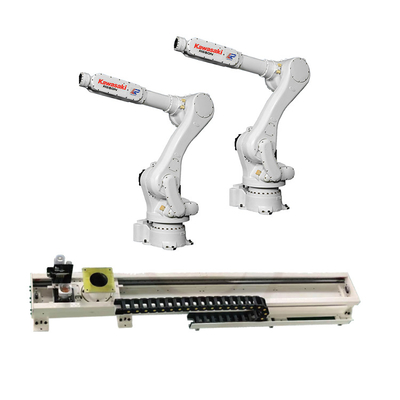 Braço robótico industrial 6 eixos Kawasaki RS050N com trilho de guia CNGBS para robô de manuseio de paletes