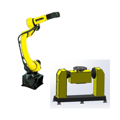 FANUC Robot M-10iD/12 Of 6 Axis Industrial Robot Arm With CNGBS Welding Positioner For Welding (M-10iD/12 De 6 Eixos) O braço do robô industrial com posicionador de soldagem CNGBS para soldagem