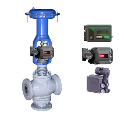 Válvula de controlo pneumático chinesa com Fish-er DVC6200 para meios de alta temperatura