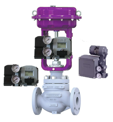 Regulador Masoneilan cinza 78-40 e SVI II AP Smart Valve Positioner com comunicação Hart para válvula de comando
