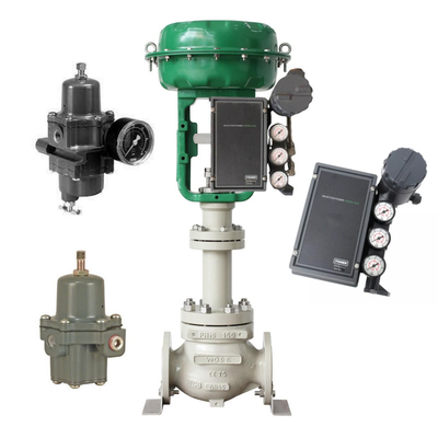 Precisamente throttling Fisher 3620J Electro Pneumatic Valve posicionador com Fisher regulador e ASCO válvula solenoide