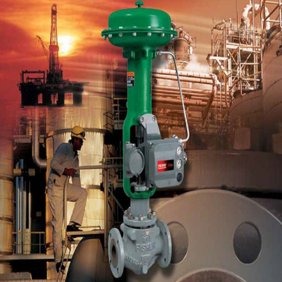 Deslizamento de controlo de pressão/corrente com controlo Fisher ET/EZ E 657/667 Actuadores pneumáticos DVC6200 posicionador de válvula