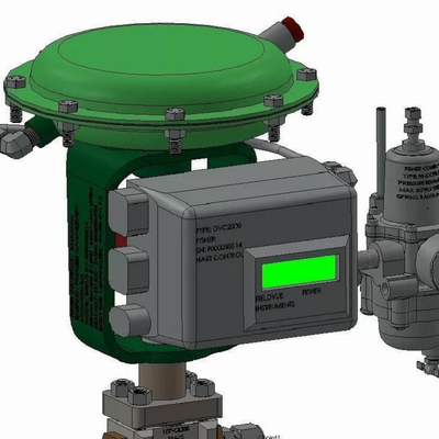 Deslizamento de controlo de pressão/corrente com controlo Fisher ET/EZ E 657/667 Actuadores pneumáticos DVC6200 posicionador de válvula