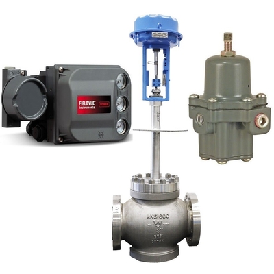 Válvula de controlo DVC6200 Fisher Positioner 67C Válvula de redução de pressão e ASCO válvula solenoide