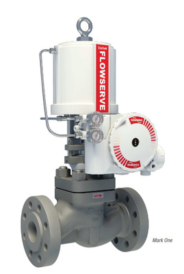 Estação de redução de pressão e dessuperaquecimento com atuador Valtek VR Flowserve e posicionador de válvula 3200MD