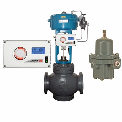 A fábrica de válvulas de controlo utiliza o Flowserve Logix 520MD/521MD/522MD posicionador de válvulas e o regulador Masoneilan78-40