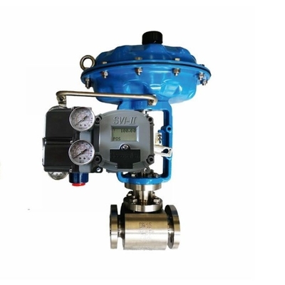 A válvula de controlo de aço inoxidável utiliza o posicionador de válvulas Masoneilan SVI2-21123121 e o regulador sanitário Fisher SR5.
