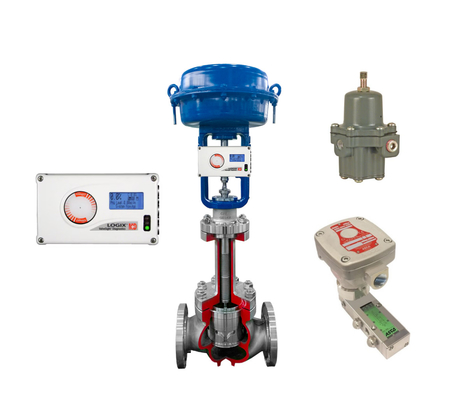 Válvula de controlo pneumático com Flowserve Logix 520MD posicionador para controlo de válvulas