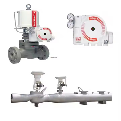 Estação de redução de pressão e desalentamento com válvula de controle Flowserve Mark One Valtek Actuator e 3200MD Valve Positi