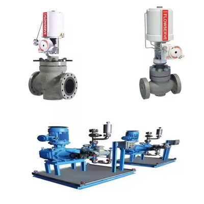 Estação de redução de pressão e desalentamento com válvula de controle Flowserve Mark One Valtek Actuator e 3200MD Valve Positi