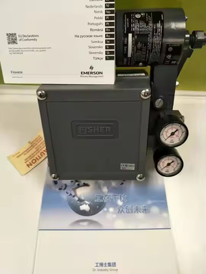 Novo e original Fisher 3582i Electro-Pneumatic Valve Positioner com reguladores de redução de pressão e válvula solenoide