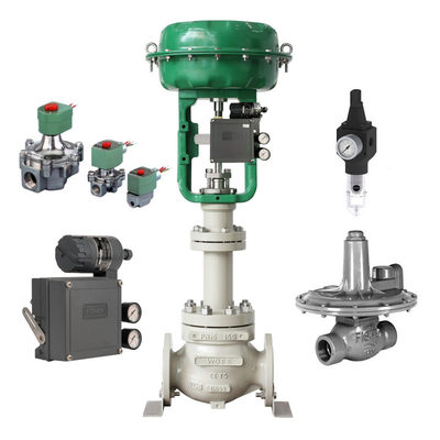 Fisher 3582i válvula de controlo posicionador eletro-pneumático e válvula de redução de pressão de filtro