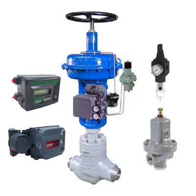 Válvula de controlo pneumática com Fisher 3582/3582i Electro-Pneumatic Valve Positioner e 4211 Positioner Transmitter Fornecedor em estoque