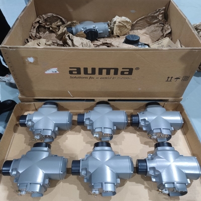 A válvula de controle de fluxo está equipada com o atuador de válvula Auma SQEx e o atuador elétrico à prova de explosão SQRV