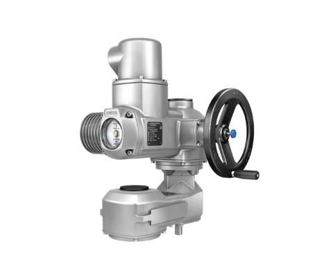 A válvula de comutação do skid está equipada com válvulas elétricas AUMA SA 07.2 - SA 16.2 e SA 25.1 Auma atuador linear