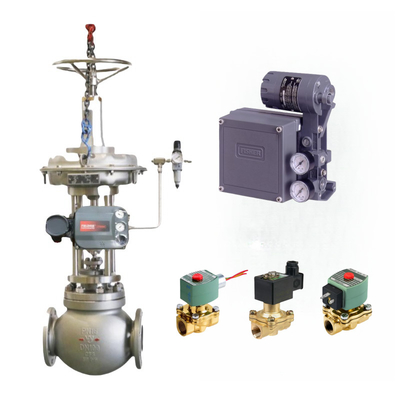 Válvula de controlo chinesa equipada com Fisher DVC6200 DVC2000 DVC7k DVC510si posicionador de válvula inteligente e válvula solenoide ASCO