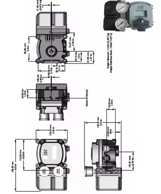 Válvulas de controlo de desempenho avançadas Masoneilan SVI II AP/ SVI 2 Posicionador de válvula digital com actuador pneumático / parte de válvula